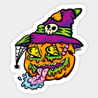 Witch pumpkin bright Sticker